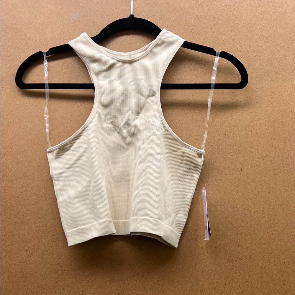 Wild Fable Beige Ribbed Tank Top